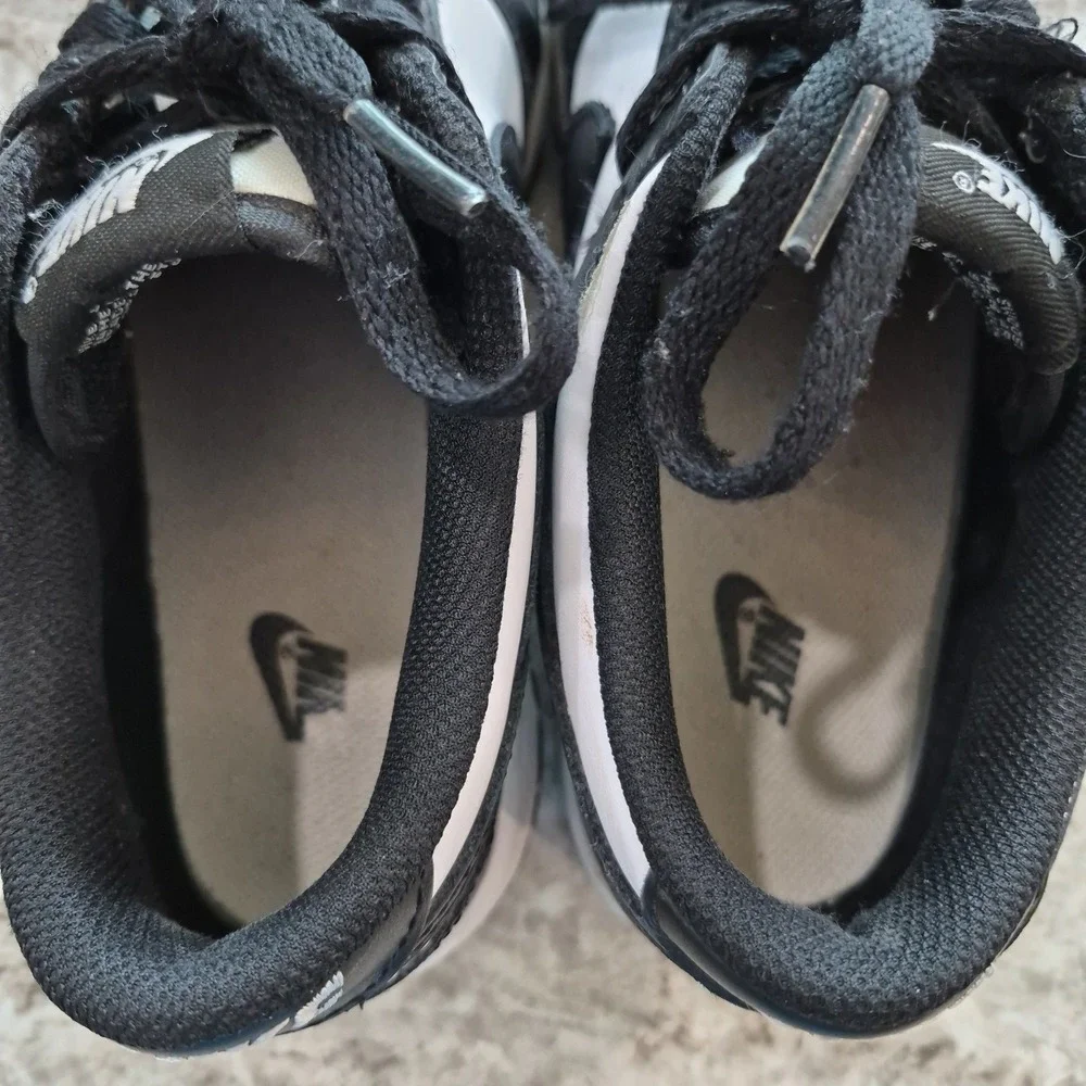 Size 6 Youth- Nike Dunk Low Black White - CW1590-100